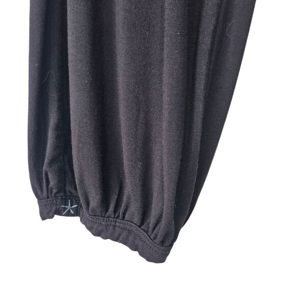 SOLD. BAREFOOT DREAMS Luxe Milk Jersey Black Lounge Pants Joggers Women's Medium - Picture 5 of 8